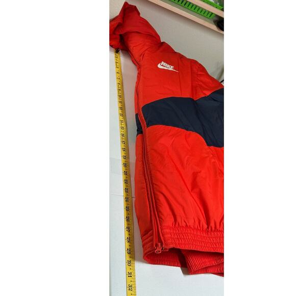 Nike Jacket Men Large Red Navy Synthetic Fill Windbreaker Full Zip Logo Outdoors - Picture 12 of 12